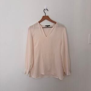 Lafayette 148 New York Cream Blouse
